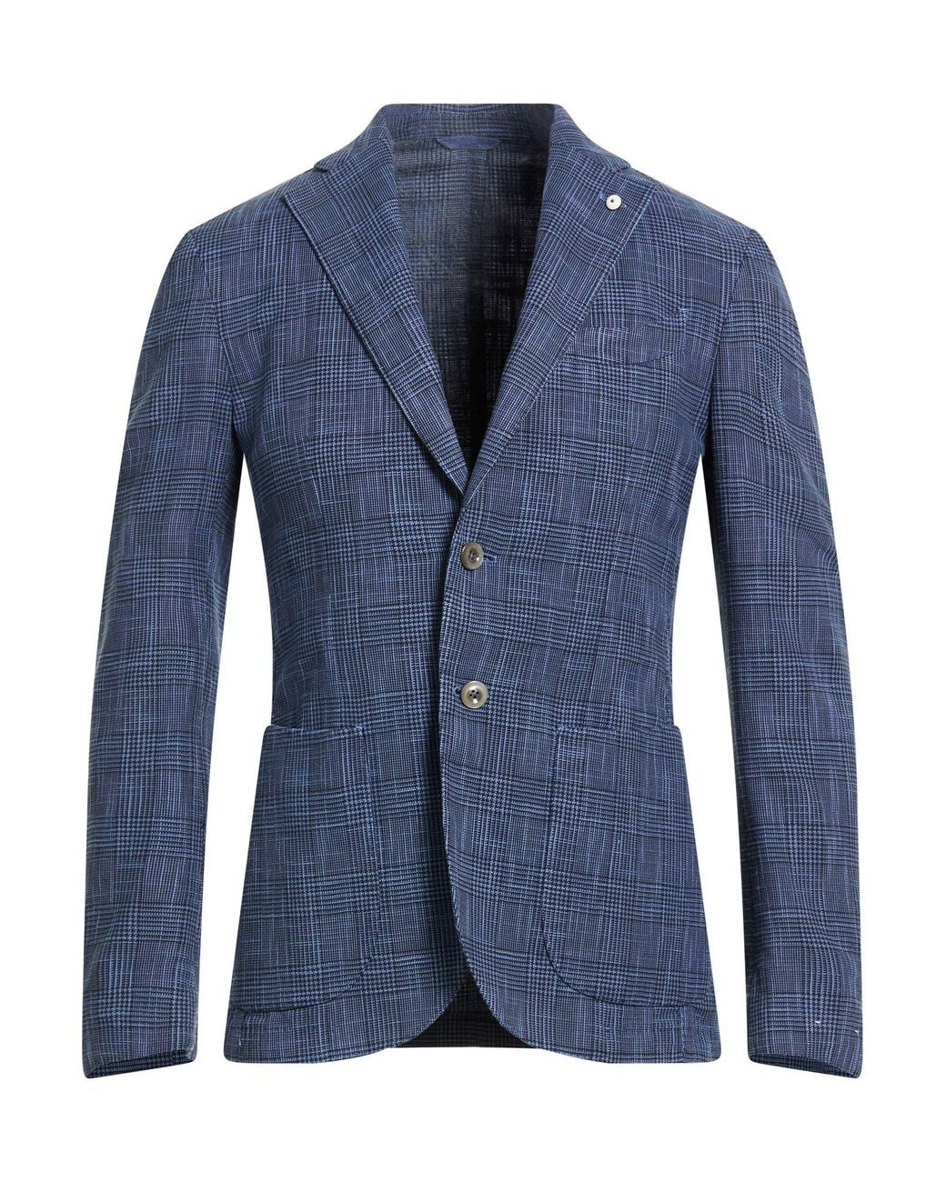 L.b.m. 1911 Blue Blazer Cotton, Silk for men
