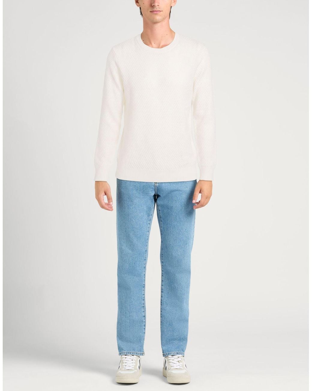 Kangra White Sweater Wool for men