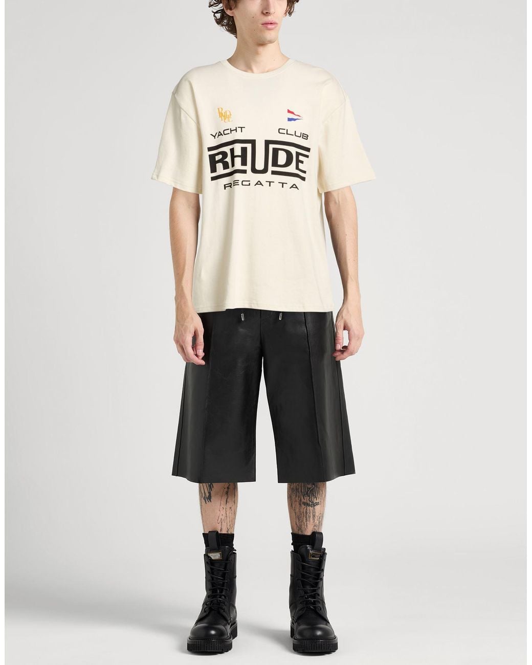Rhude White T-Shirt Cotton for men