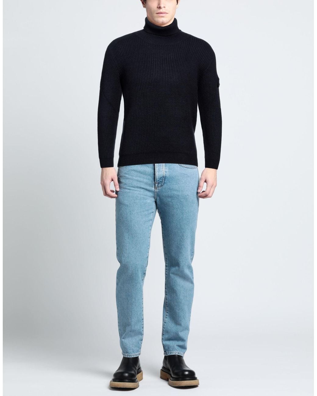 Cashmere Company Blue Turtleneck for men