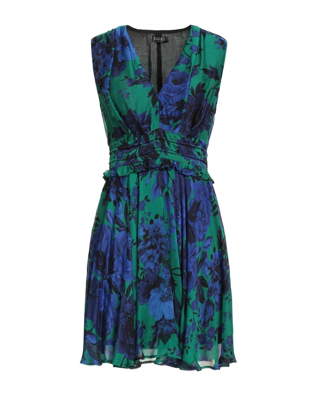 Liu Jo Blue Bright Mini Dress Silk, Viscose