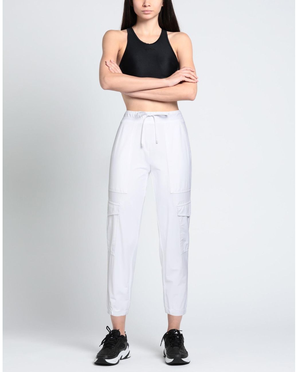 Cambio White Pants Polyamide, Elastane