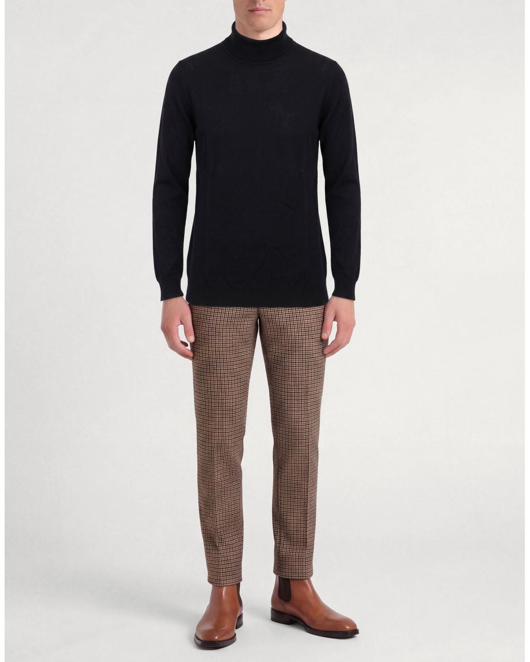 Drumohr Blue Turtleneck Merino Wool for men