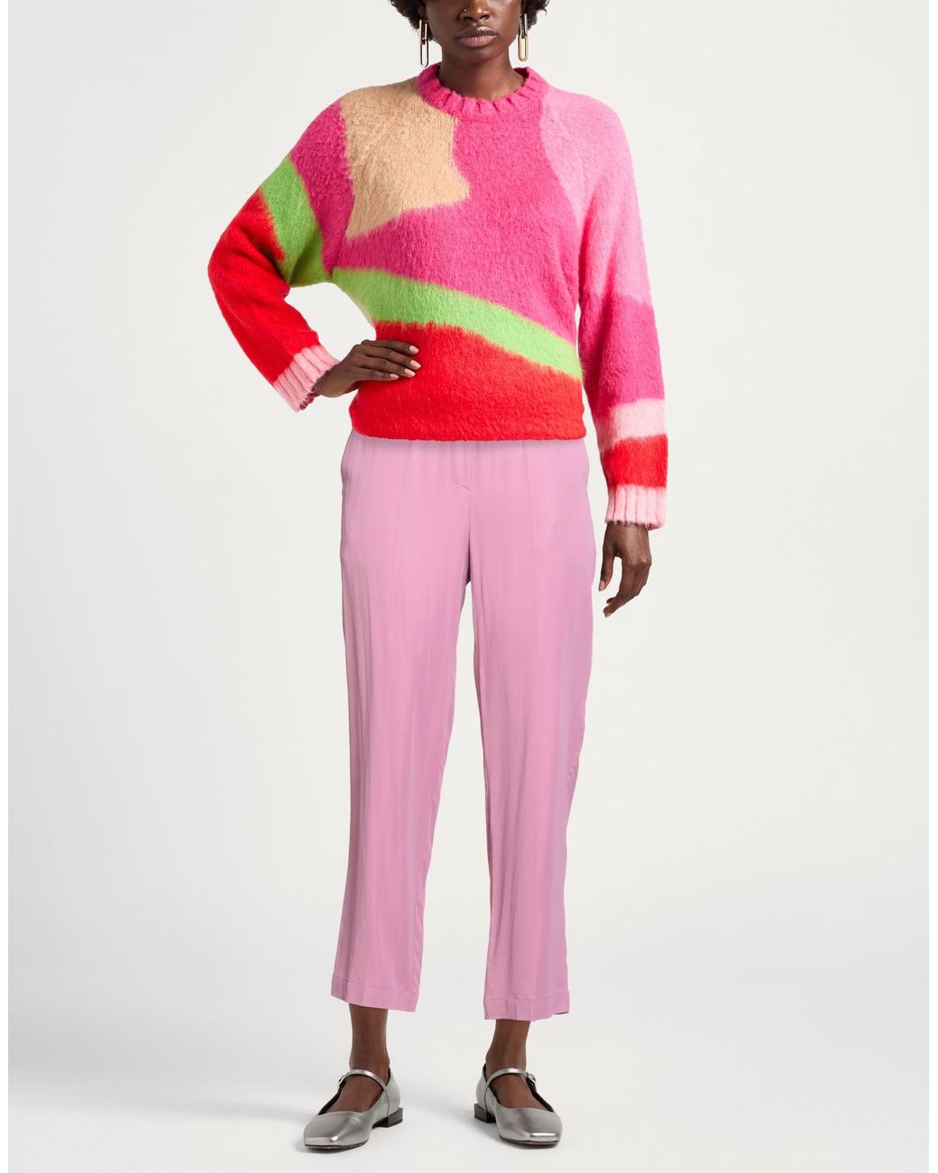Grifoni Pink Pants Viscose, Elastane