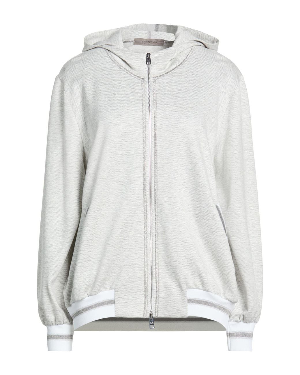 D.exterior White Light Sweatshirt Viscose, Polyester, Polyamide, Metallized Polyamide, Elastane