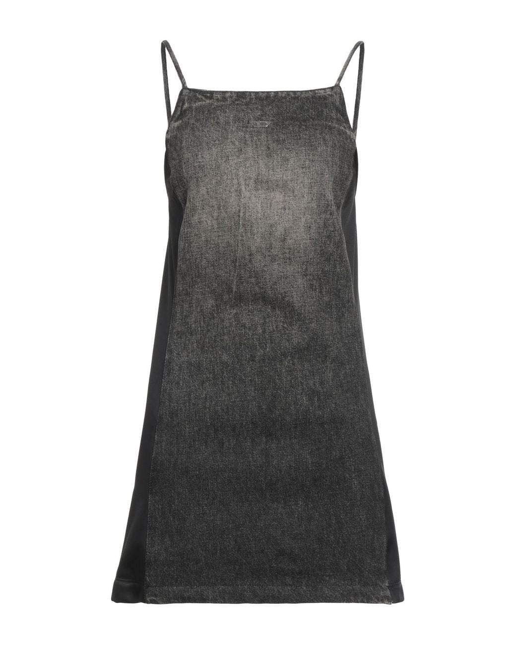 DIESEL Gray Mini Dress Cotton, Hemp