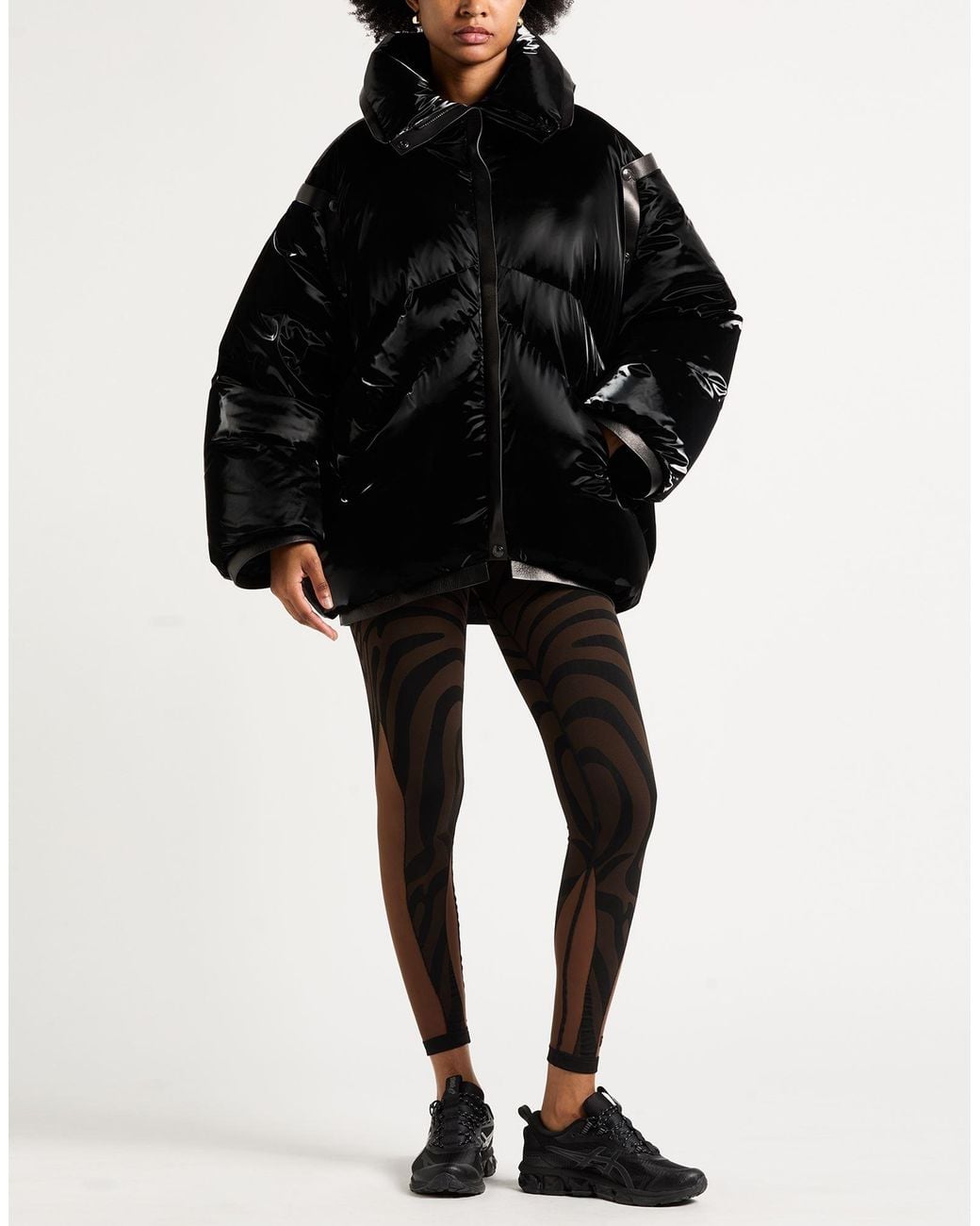 Tom Ford Black Puffer Polyester, Polyurethane, Lambskin