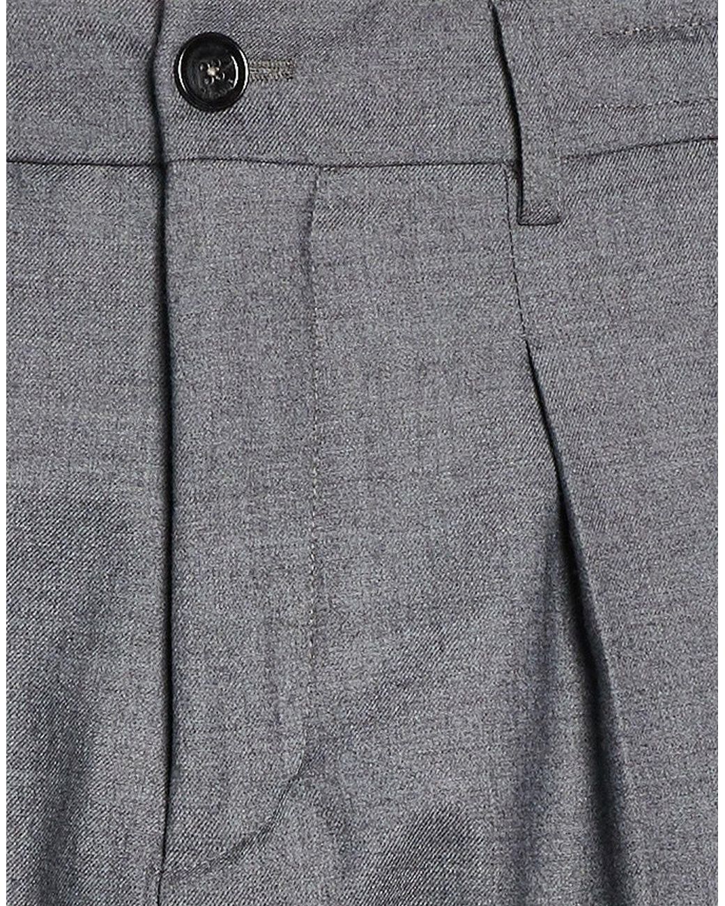 BE ABLE Gray Pants Virgin Wool, Polyester, Elastane for men