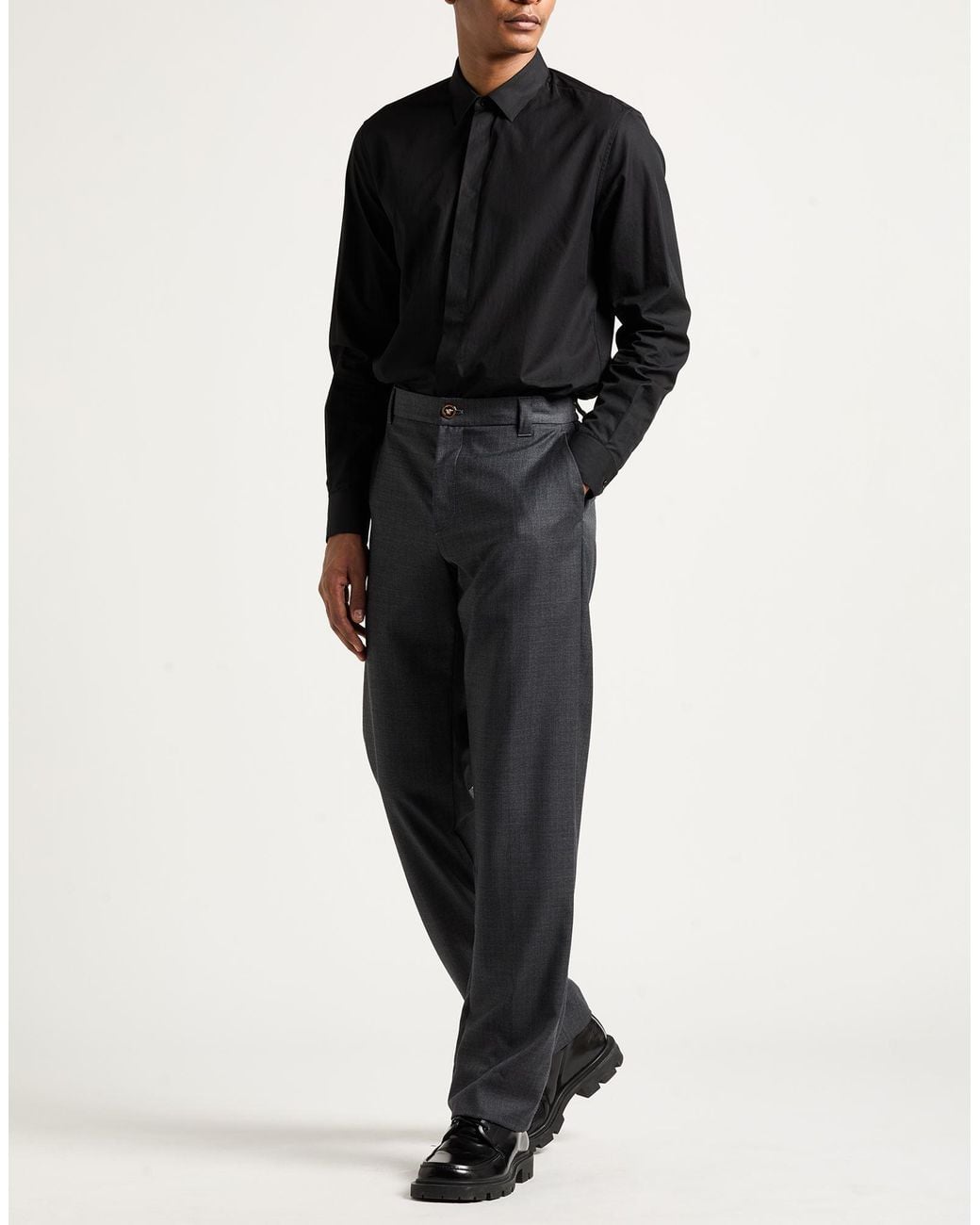 Versace Blue Pants Wool for men