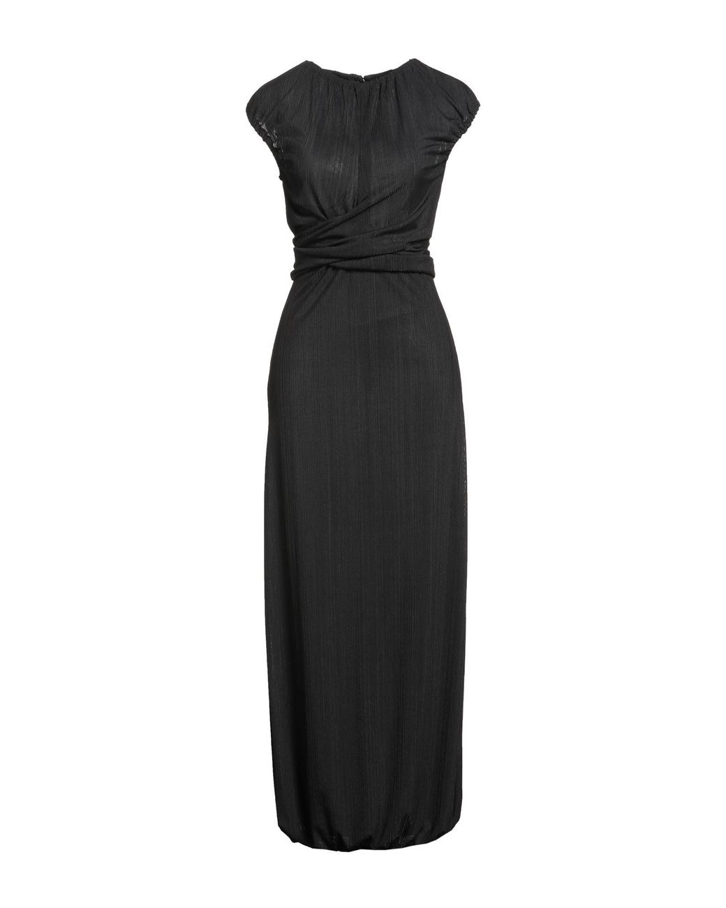 Giorgio Armani Black Maxi Dress Polyester, Elastane