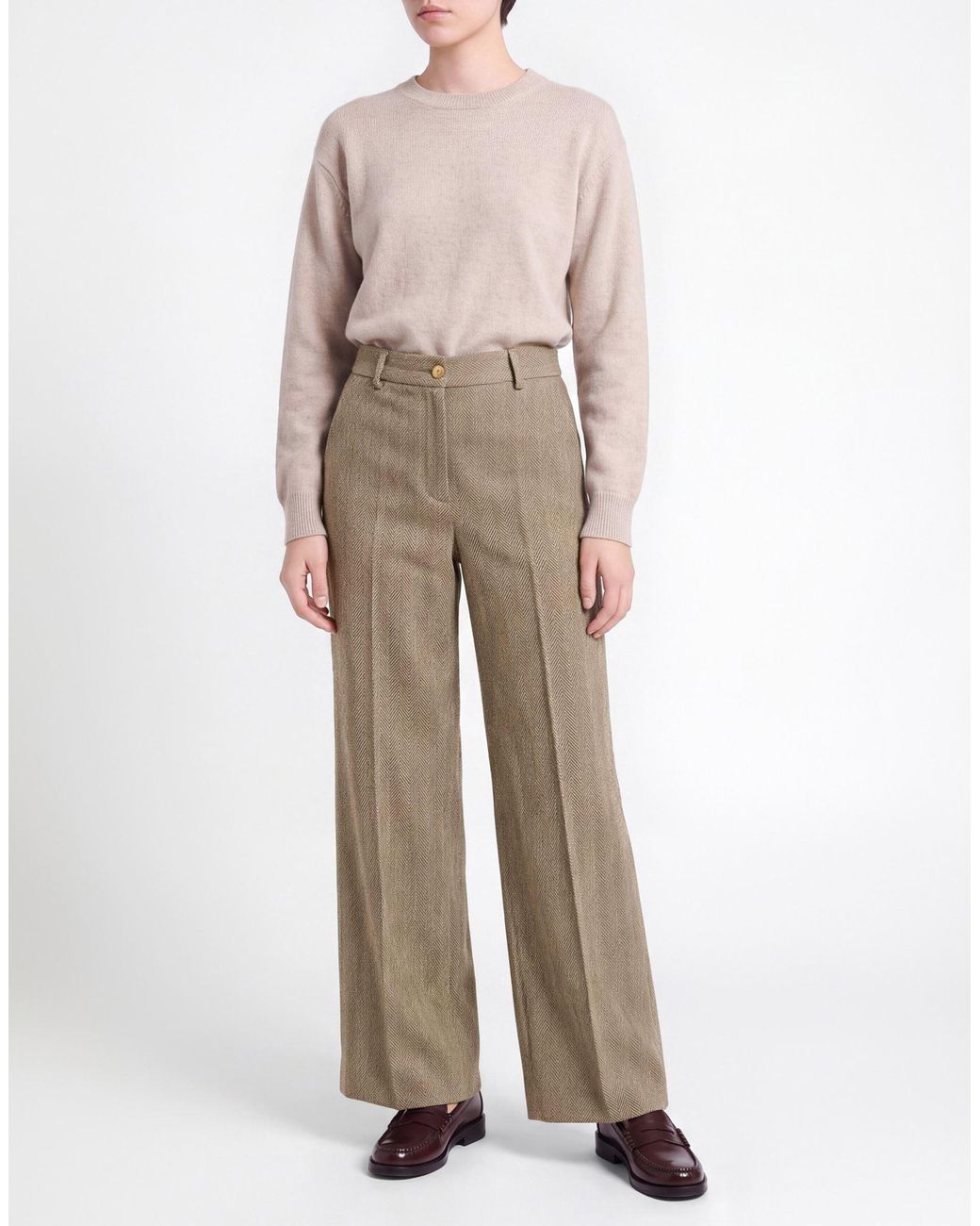 Clips More Gray Sand Pants Polyester