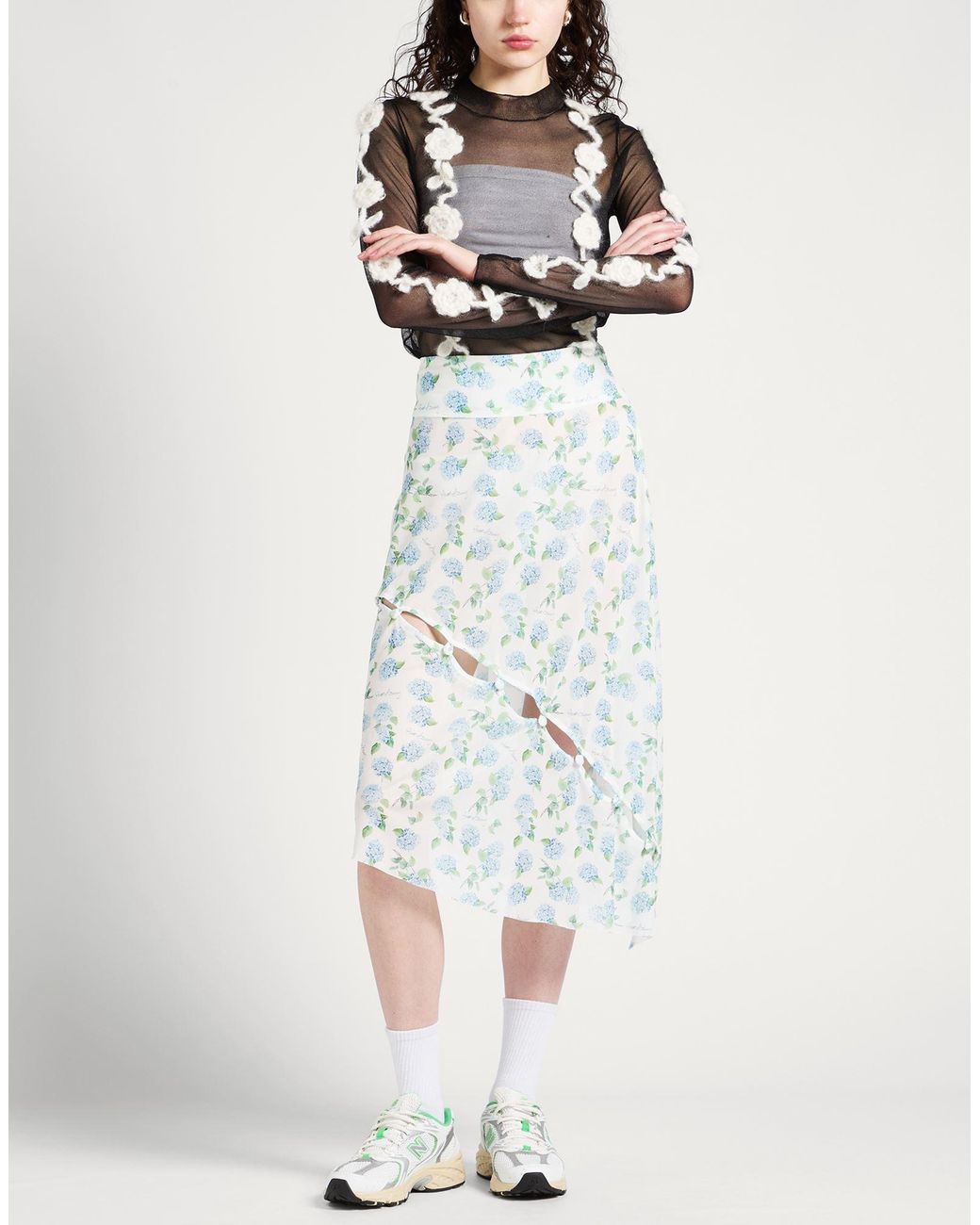 House Of Sunny Blue Midi Skirts