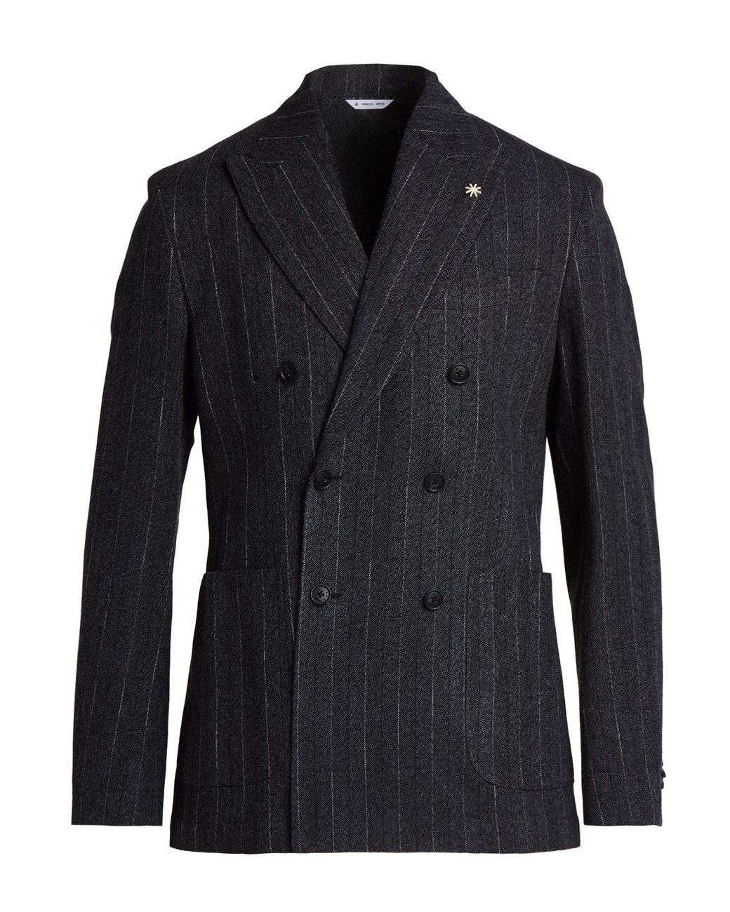 Manuel Ritz Blue Blazer Cotton, Viscose, Virgin Wool, Polyester for men