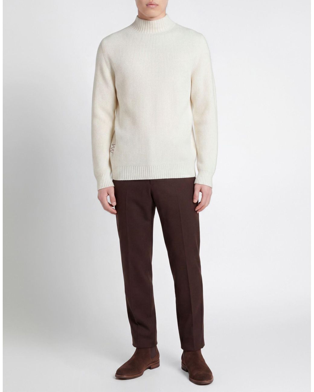 Amaranto White Turtlenecks for men