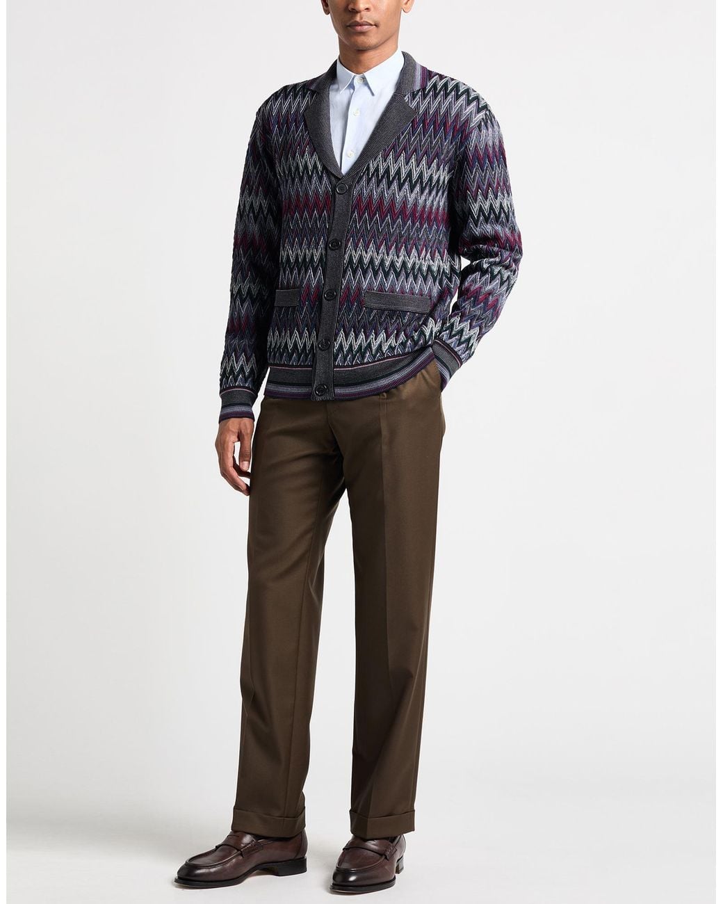 Missoni Blue Cardigan Wool for men