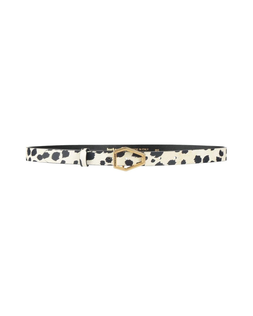 Just Cavalli White Ivory Belt Calfskin