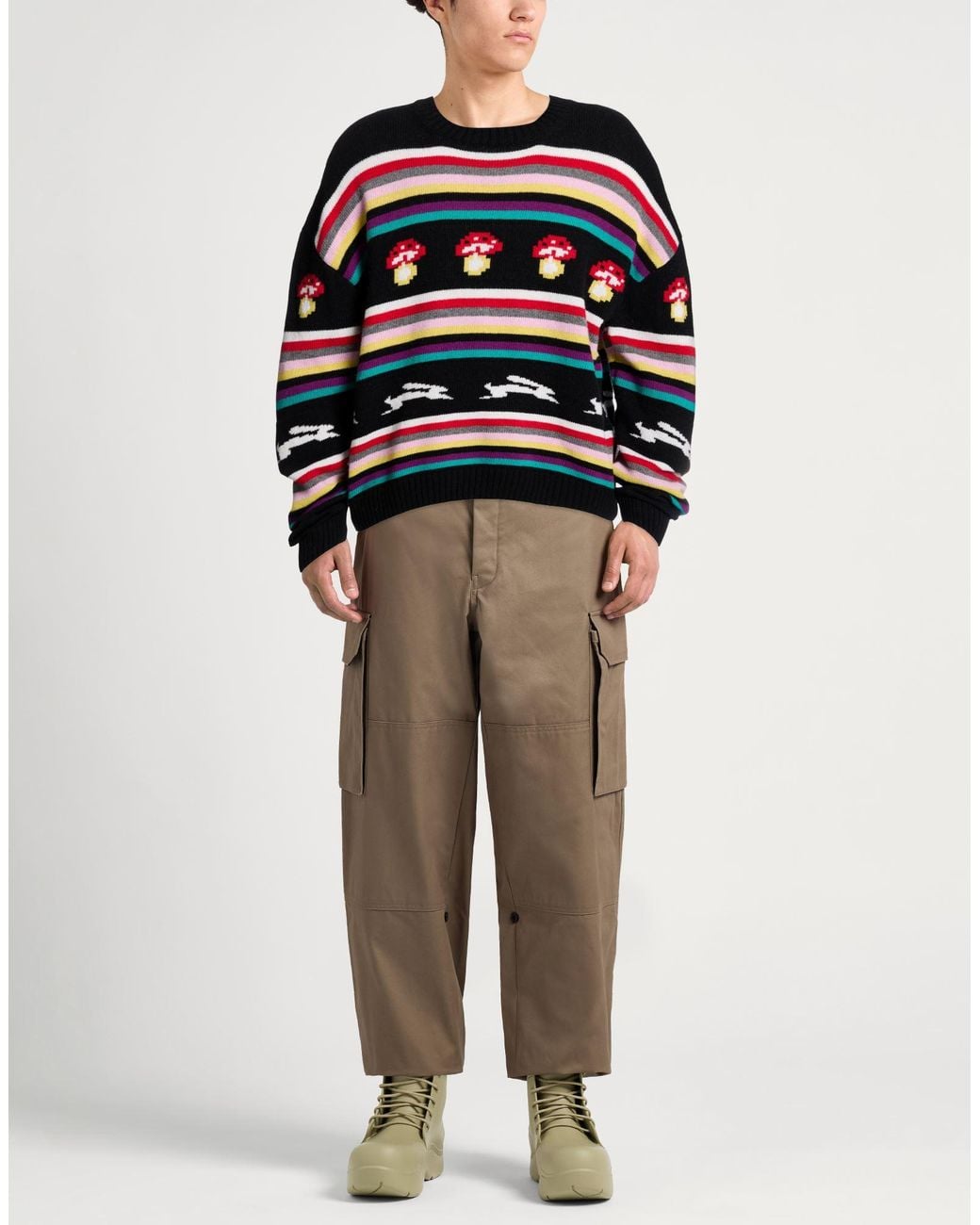 MSGM Blue Sweater Wool, Polyamide for men