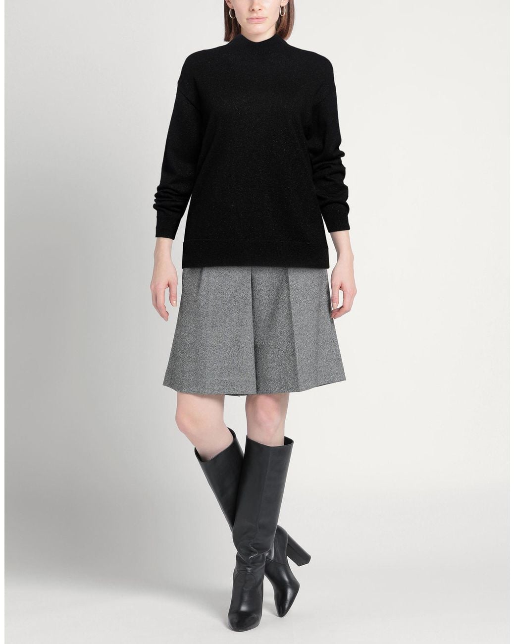 ARMANI EXCHANGE Black Turtleneck Polyamide, Viscose, Wool, Metallic Fiber, Cashmere