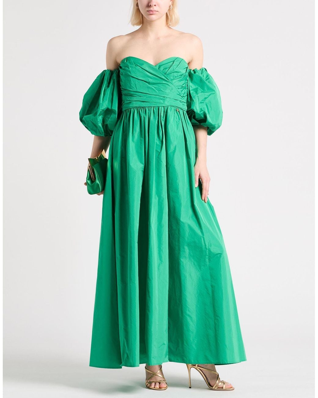 Liu Jo Green Maxi Dress Polyester