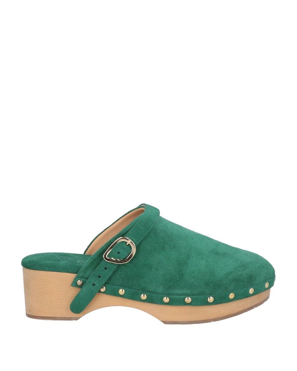 Ancient Greek Sandals Green Mules & Clogs
