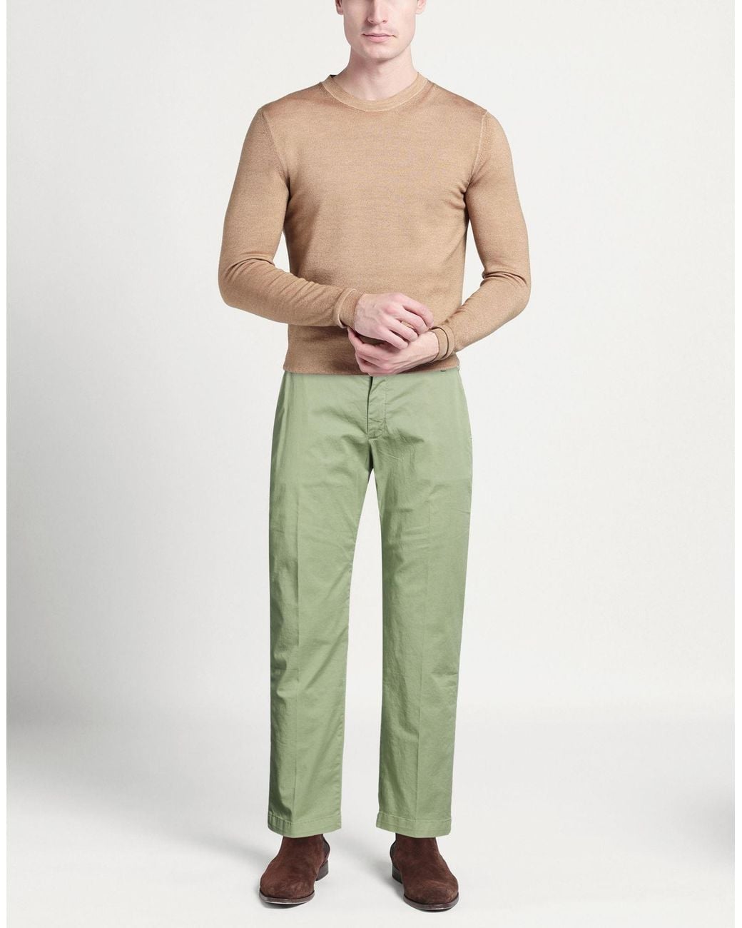 Entre Amis Green Light Pants Cotton, Elastane for men