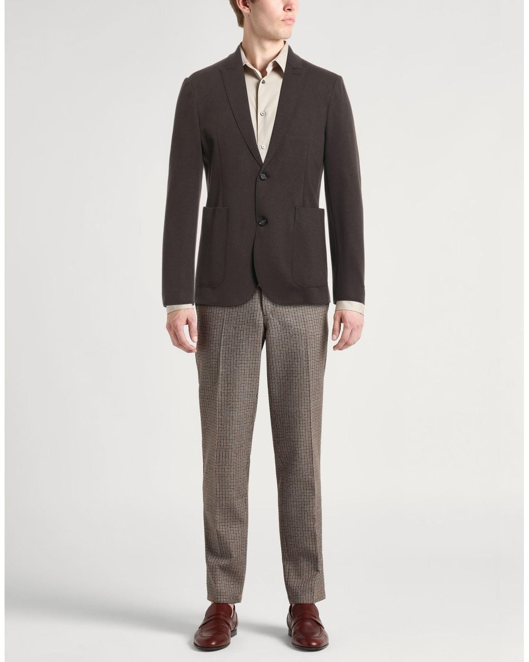 Paolo Pecora Black Blazer Viscose, Wool, Polyamide, Elastane for men