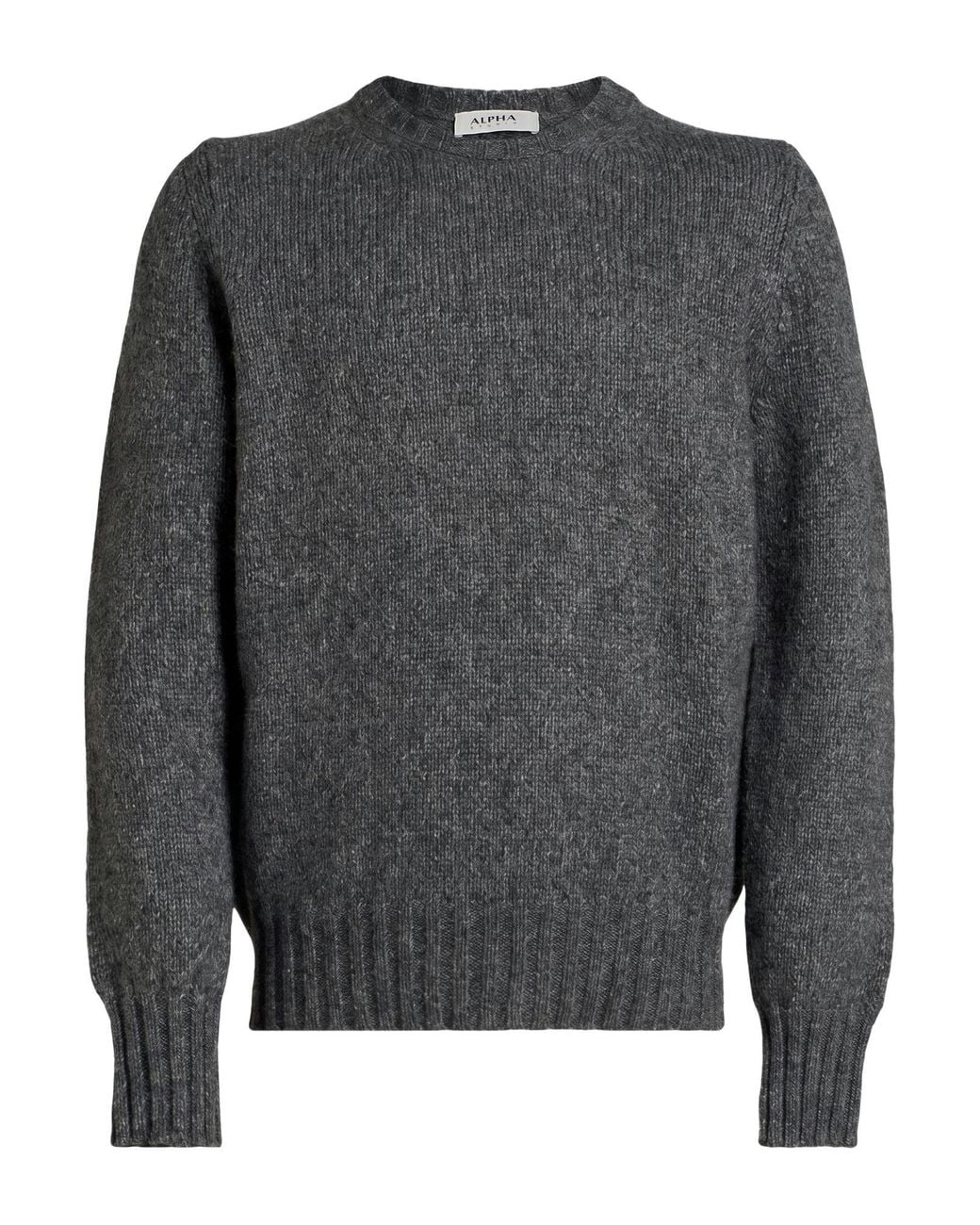 Alpha Studio Gray Sweater Wool, Polyamide, Alpaca Wool for men