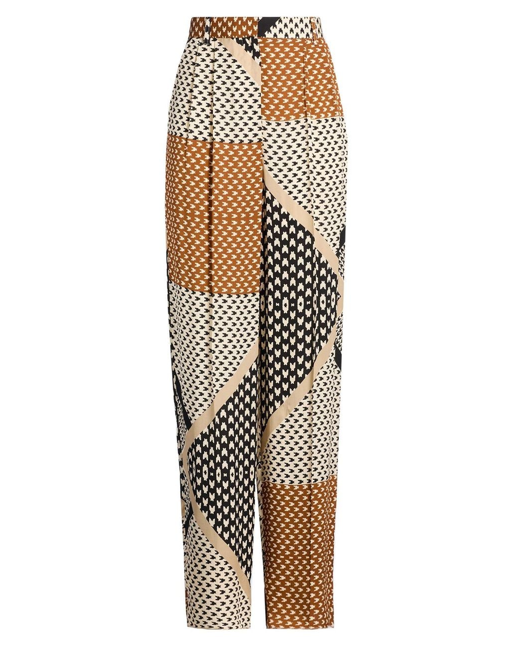 Barbara Bui Metallic Camel Pants Viscose