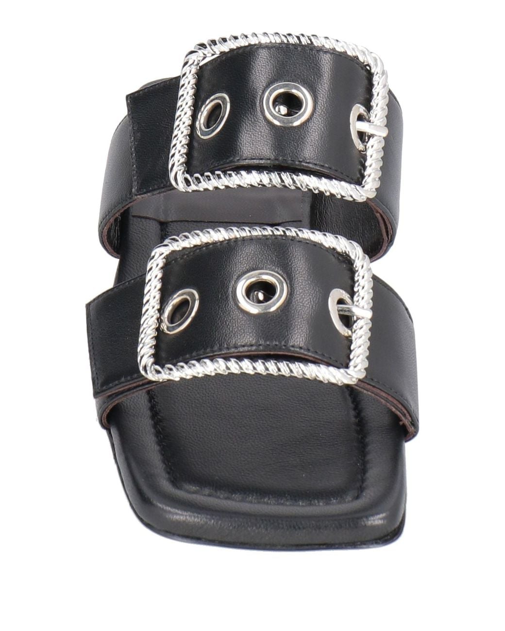 By Far White Sandals Leather