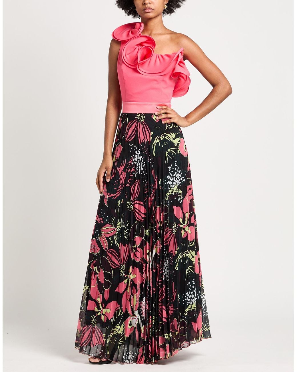 Camilla Red Maxi Dress Polyester