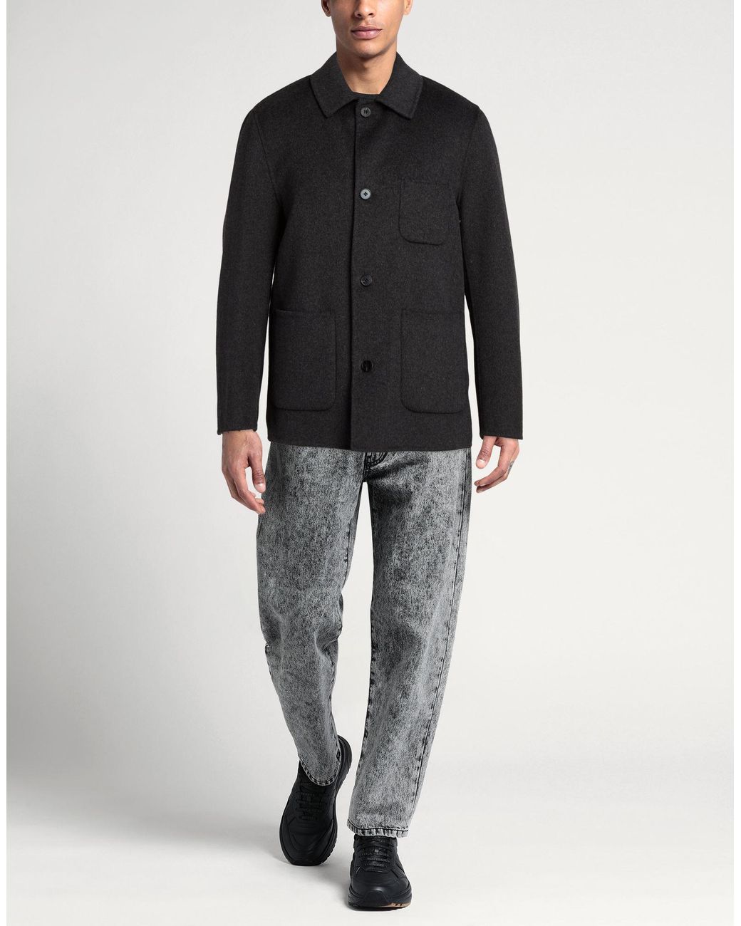 ADHOCONCEPT Black Jacket for men