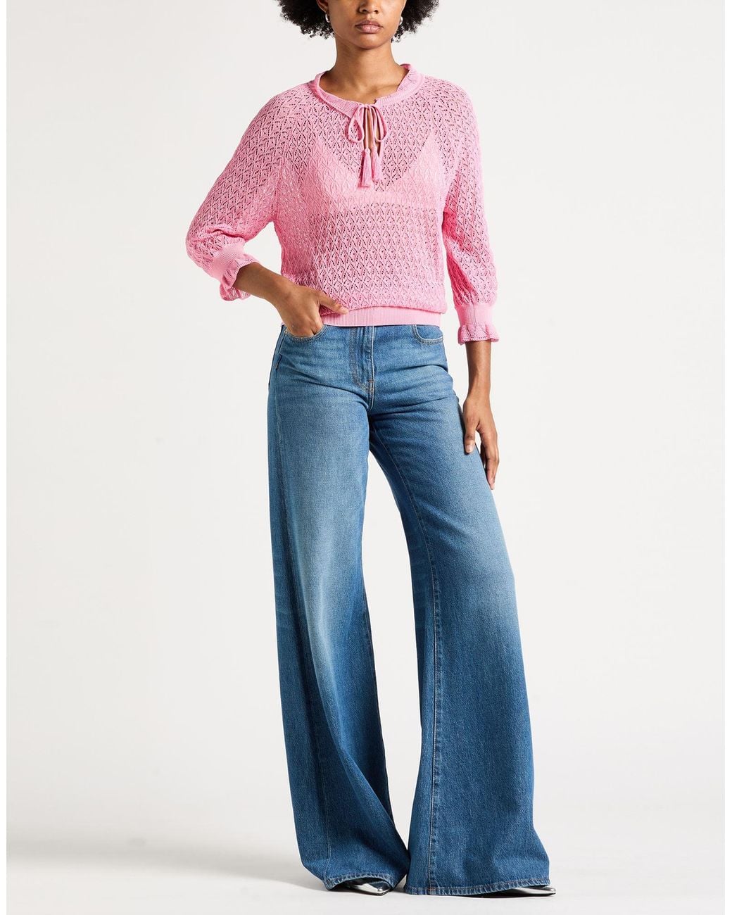 Boutique Moschino Pink Sweater Cotton, Polyamide