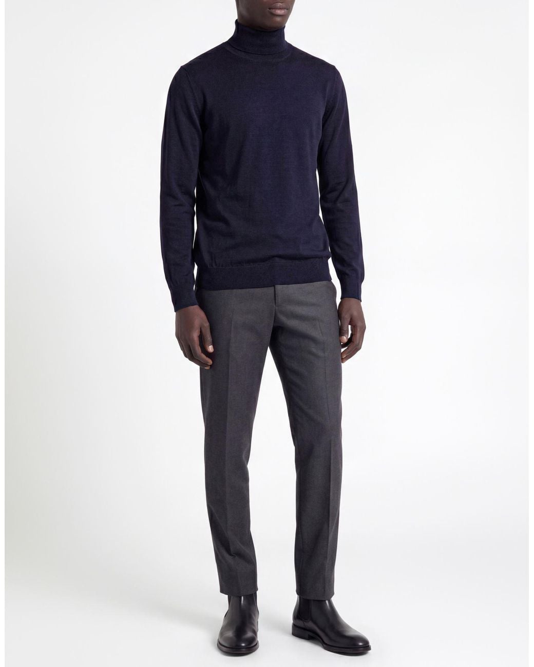 Lardini Blue Turtleneck for men