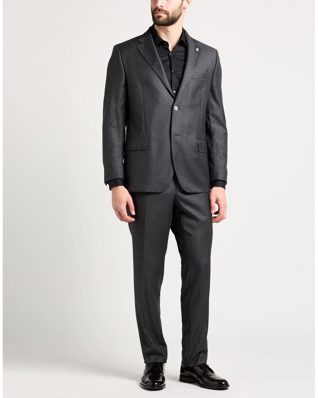 Lubiam Gray Suit Virgin Wool for men