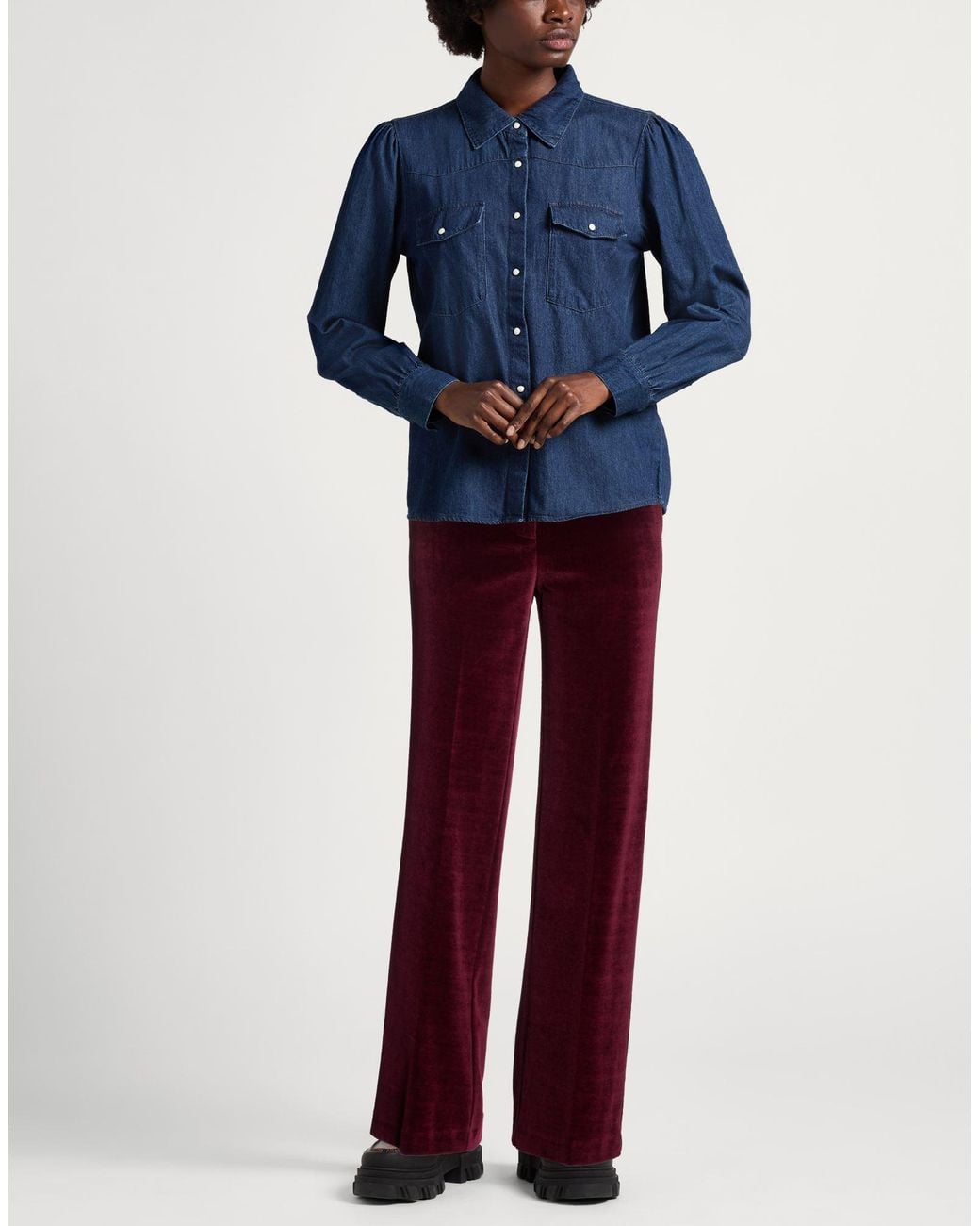 Ottod'Ame Red Pants Cotton, Polyester
