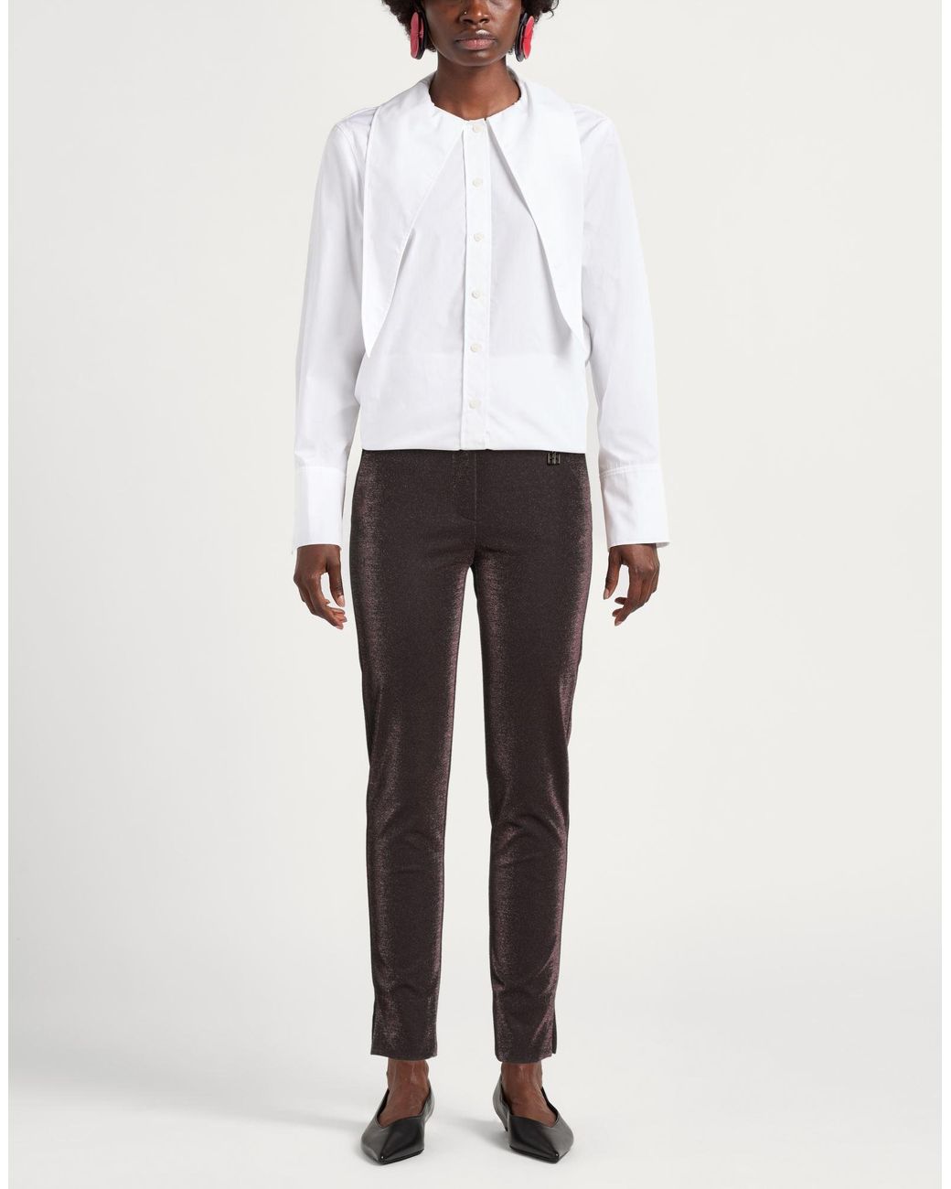 Fracomina Gray Pants Polyamide, Viscose, Polyester, Elastane
