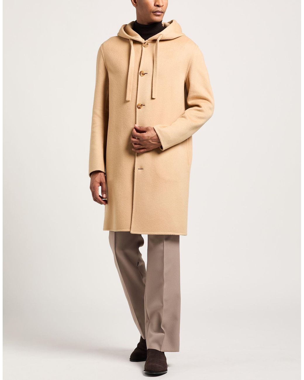 Lardini Natural Sand Coat Wool for men