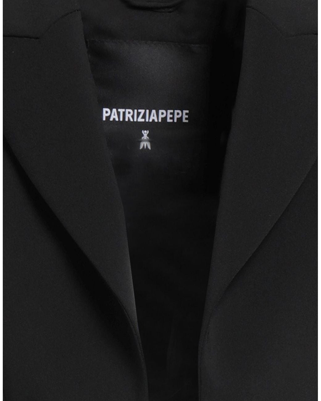 Patrizia Pepe Black Blazer Polyester, Elastane, Polyurethane Resin
