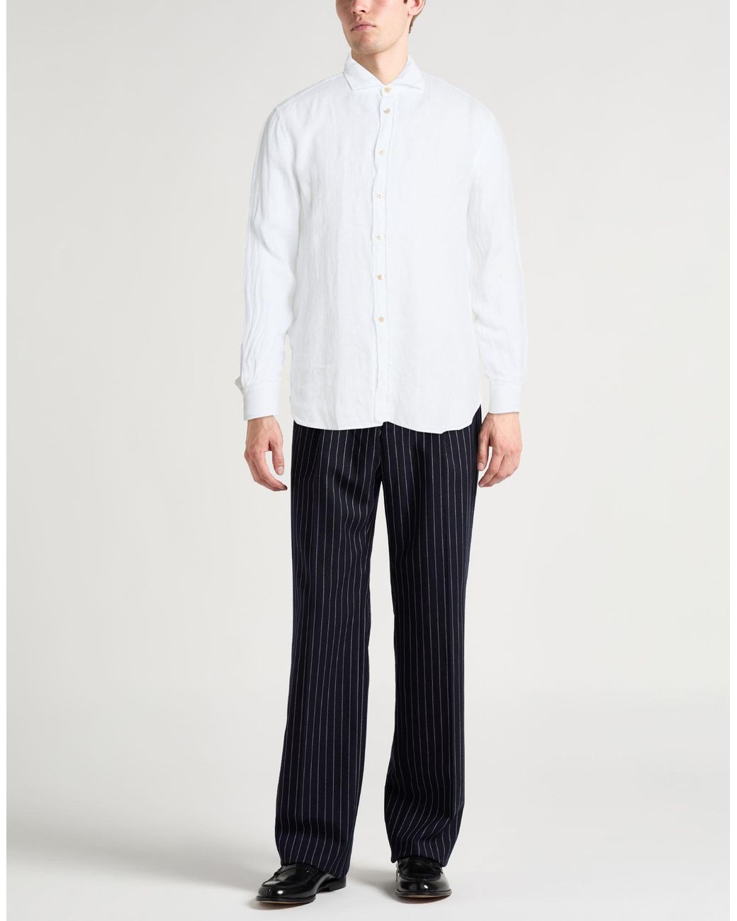Boglioli White Shirt Linen for men