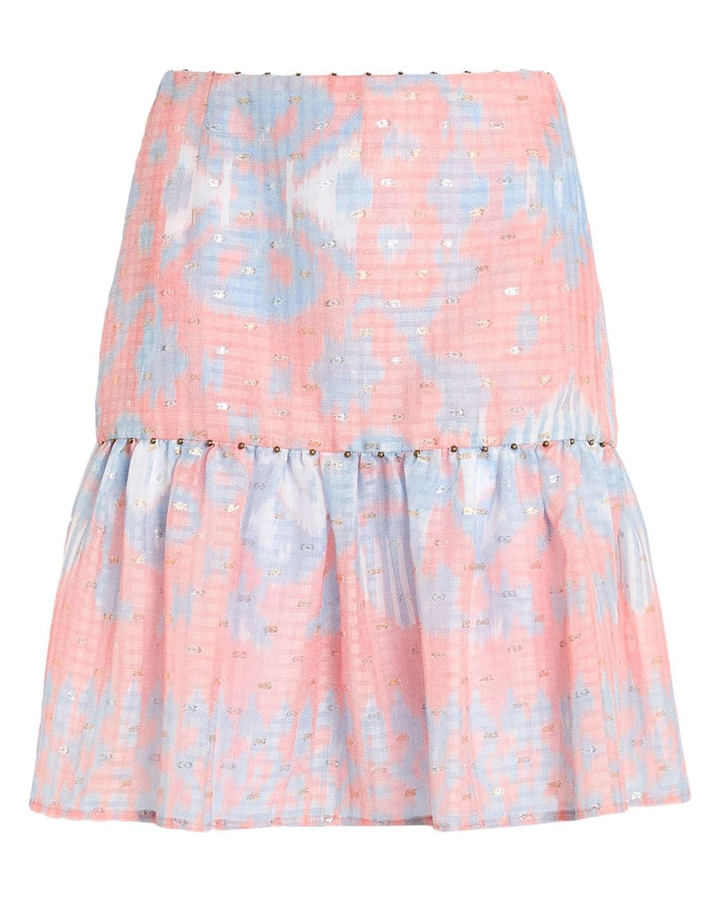 Bazar Deluxe Pink Mini Skirt Polyester, Elastane