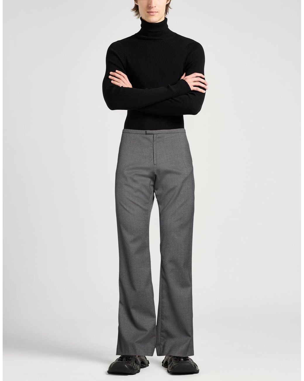 Courreges Gray Pants Virgin Wool, Elastane for men