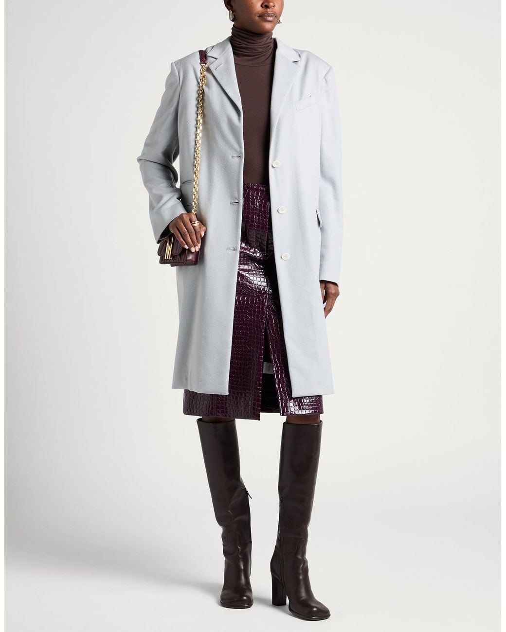 Kiton Gray Light Coat Cashmere