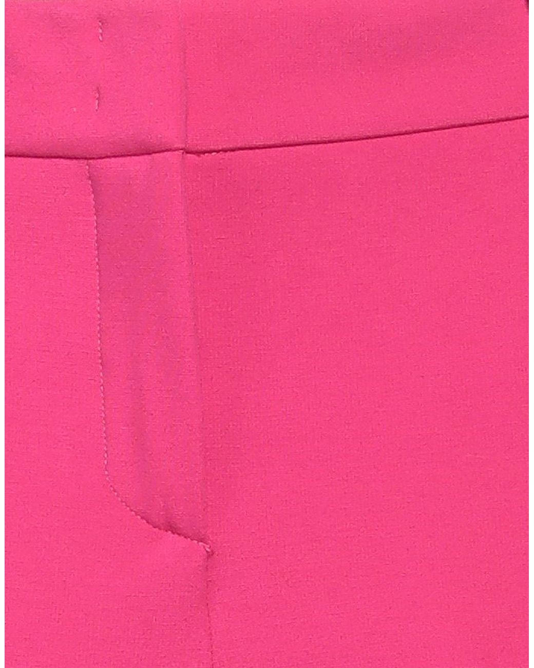Pinko Pink Fuchsia Pants Viscose, Polyamide, Elastane