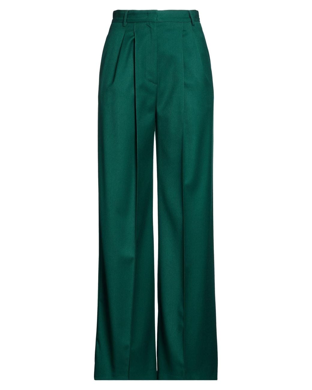 SIMONA CORSELLINI Green Pants Polyester, Viscose, Elastane