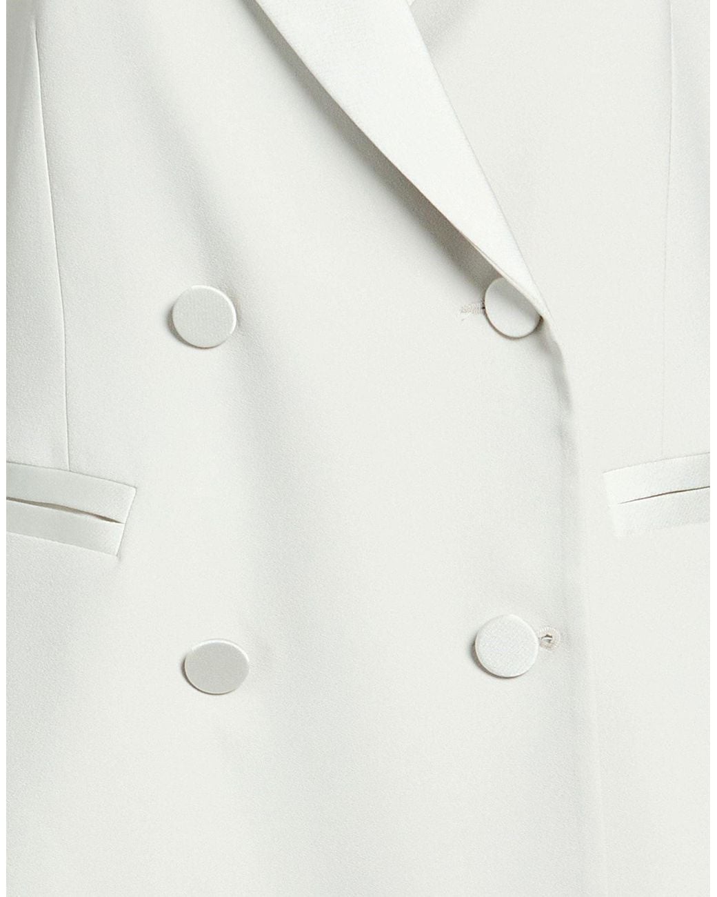 D.exterior White Blazer Polyester, Elastane
