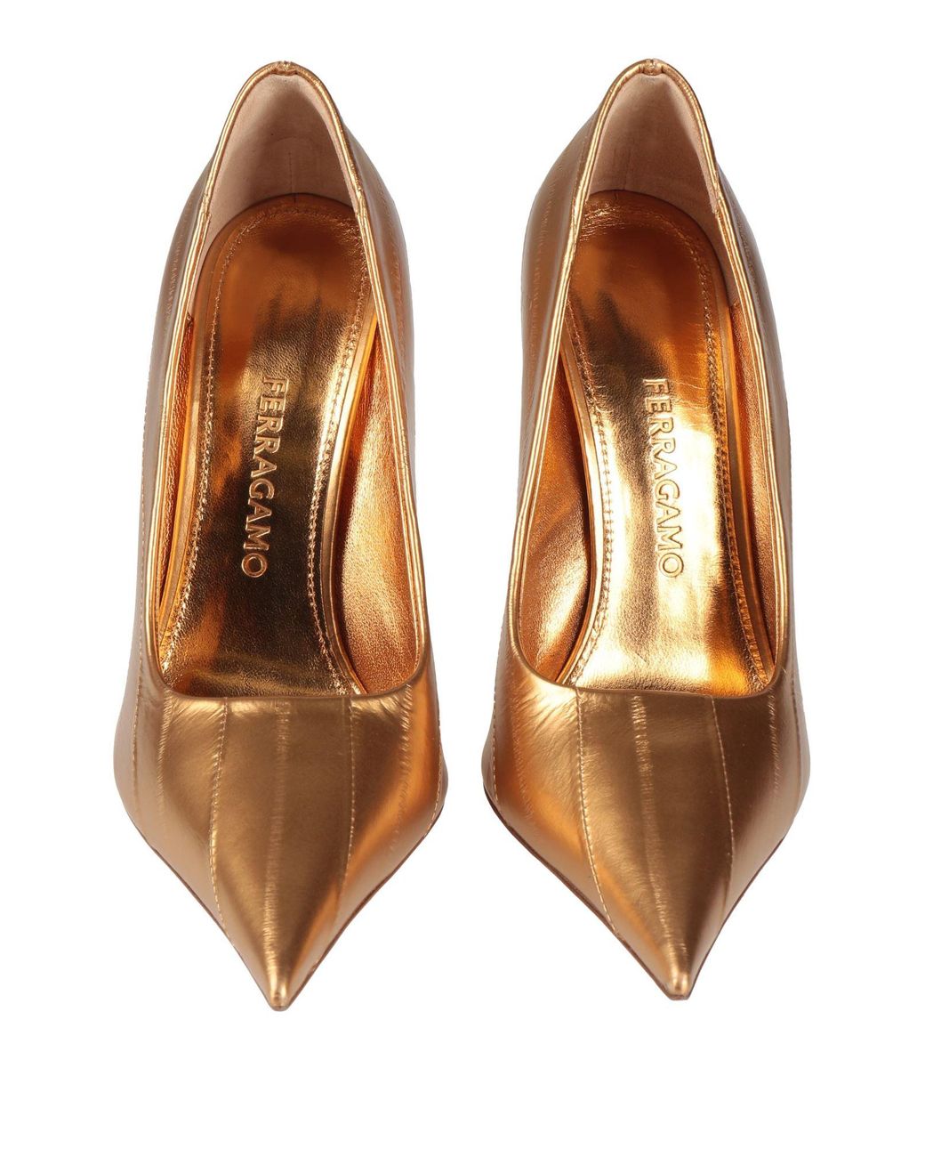 Ferragamo Metallic Pumps Leather