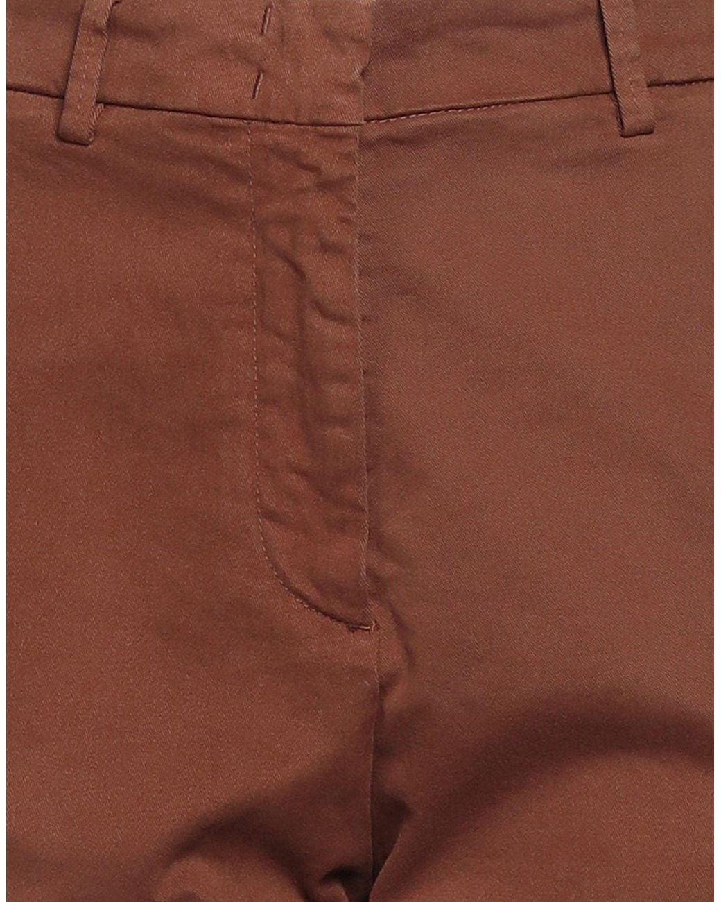 Cruna Brown Chocolate Pants Cotton, Elastane