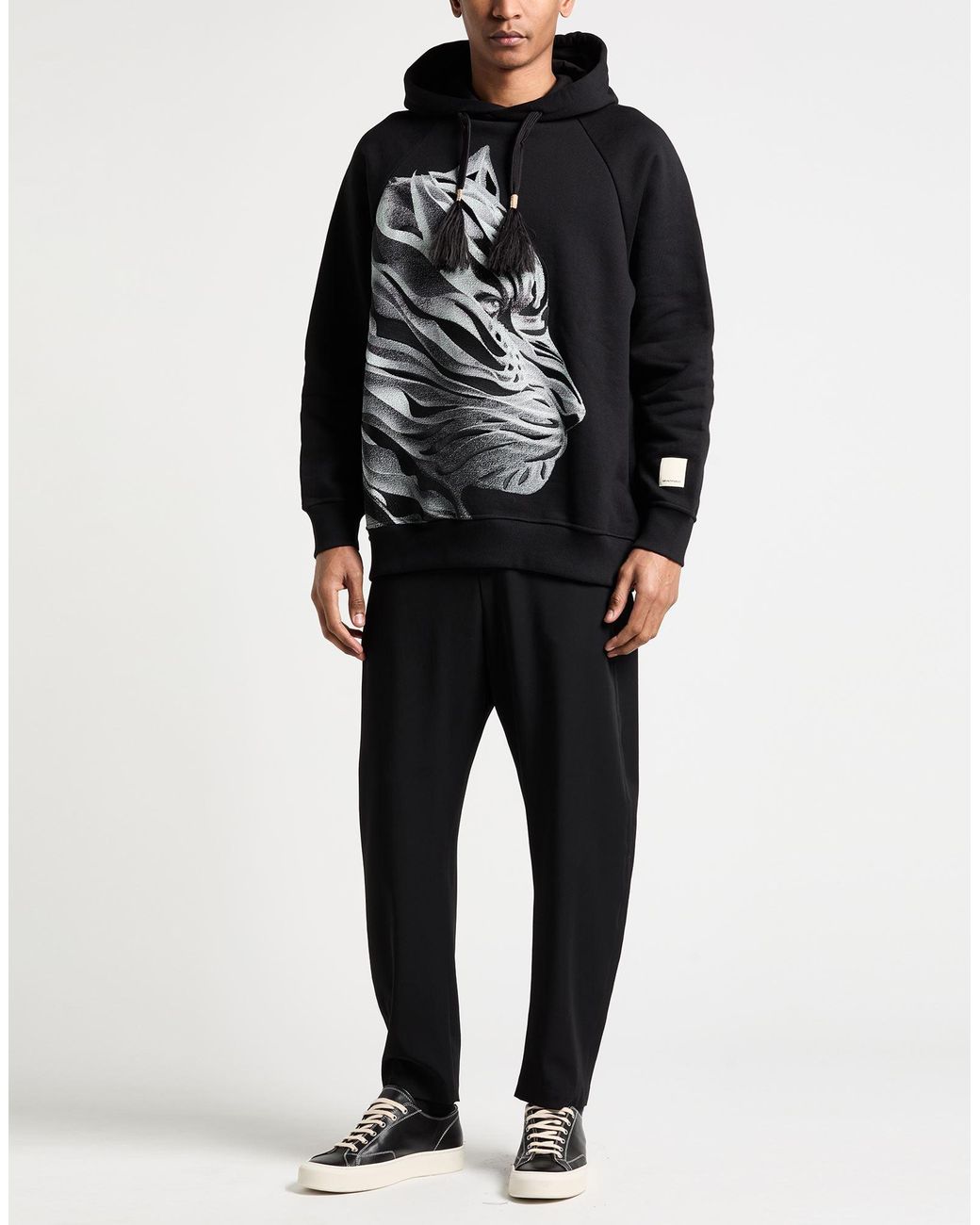 Emporio Armani Black Sweatshirt Cotton for men