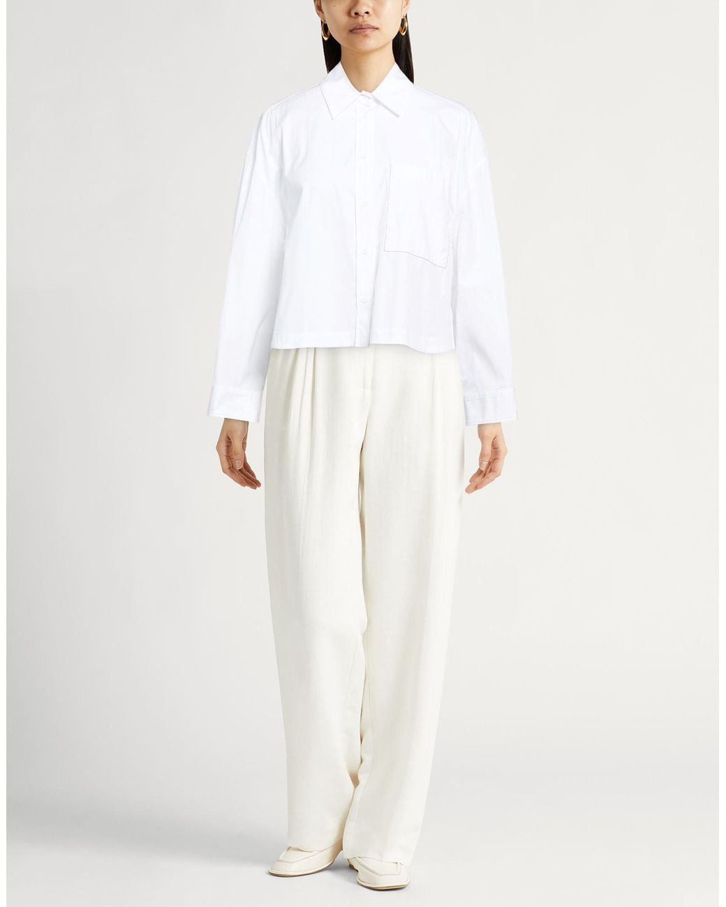 Peserico White Shirt Cotton, Elastane