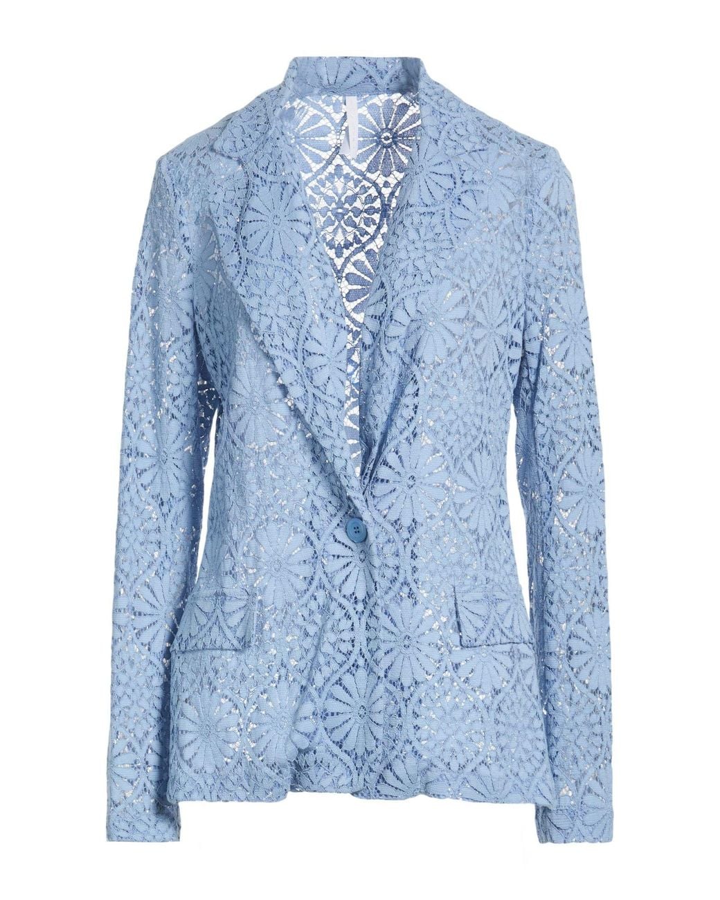 Imperial Blue Light Blazer Cotton, Viscose, Polyamide, Polyester